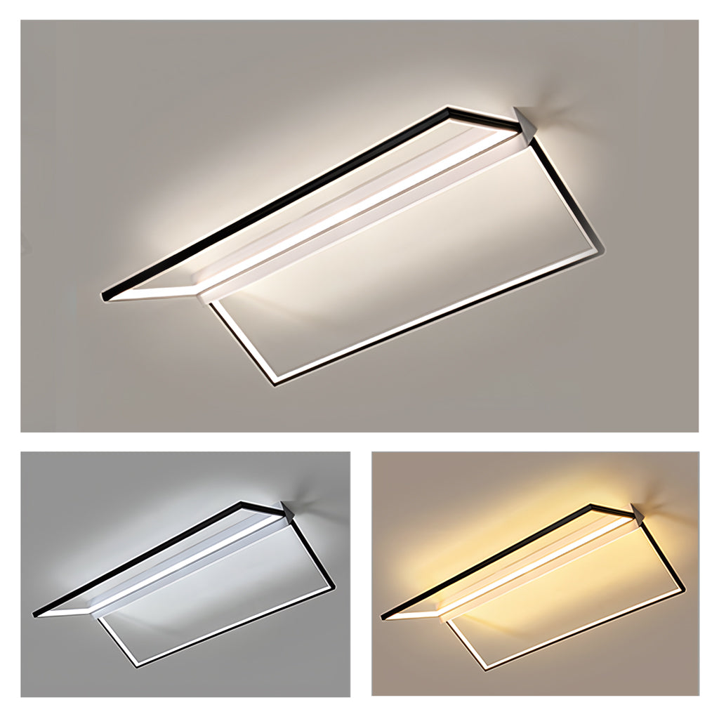 Ezra Modern Geometric LED Minimalist Ceiling Light - At Ease Home Life