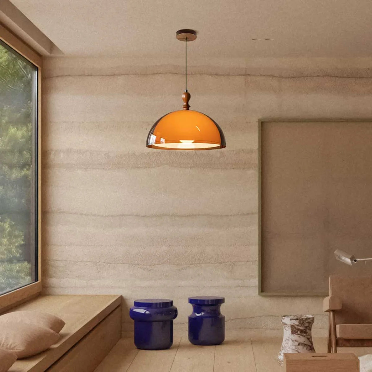 Jacen Vintage Elegant Dome-Shaped Shade Pendant Light - At Ease Home Life