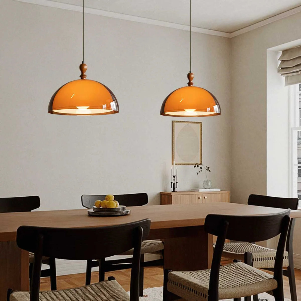 Jacen Vintage Elegant Dome-Shaped Shade Pendant Light - At Ease Home Life