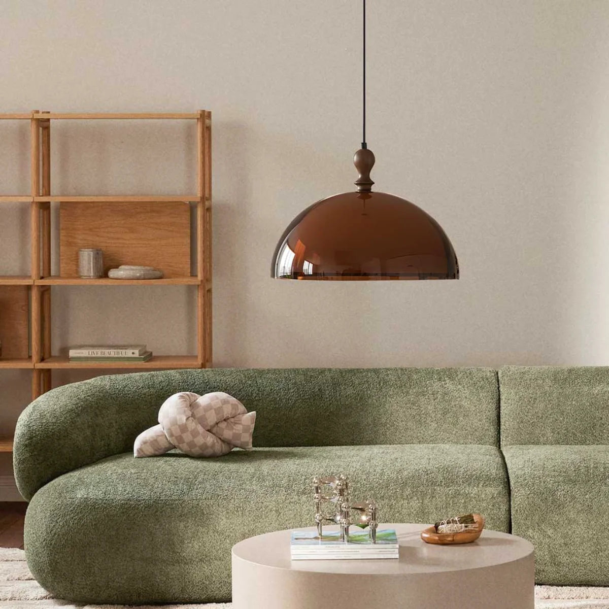 Jacen Vintage Elegant Dome-Shaped Shade Pendant Light - At Ease Home Life
