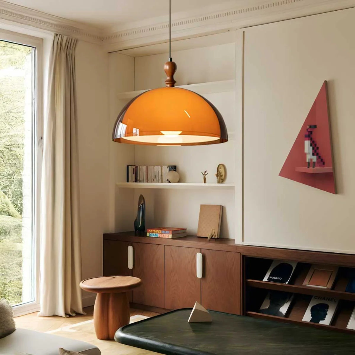 Jacen Vintage Elegant Dome-Shaped Shade Pendant Light - At Ease Home Life