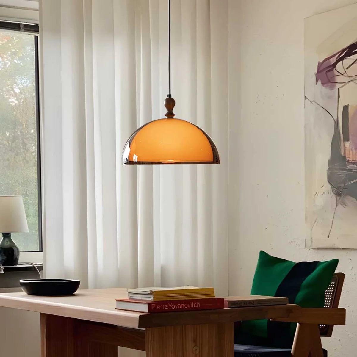 Jacen Vintage Elegant Dome-Shaped Shade Pendant Light - At Ease Home Life