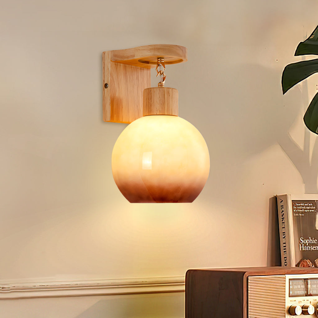 Vera Minimalist Glass Shade Wall Lamp - At Ease Home Life