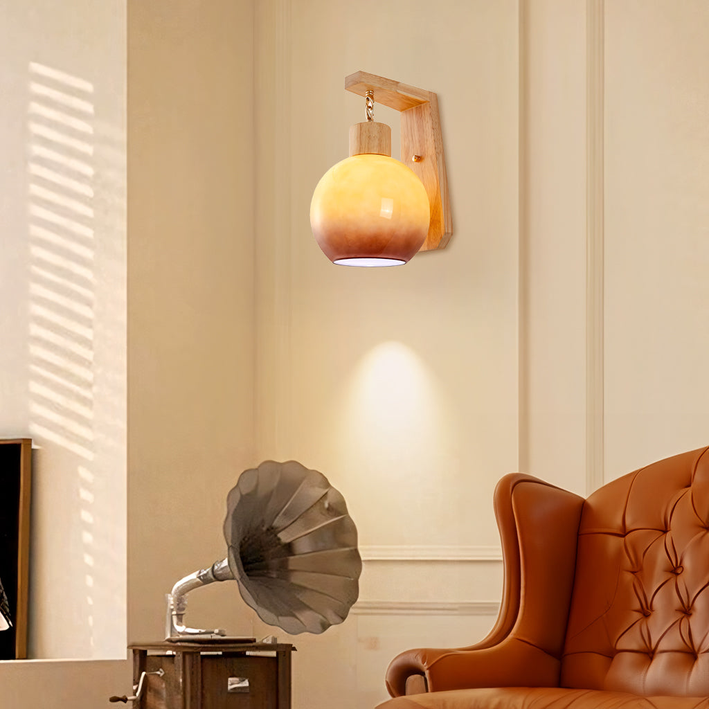 Vera Minimalist Glass Shade Wall Lamp - At Ease Home Life