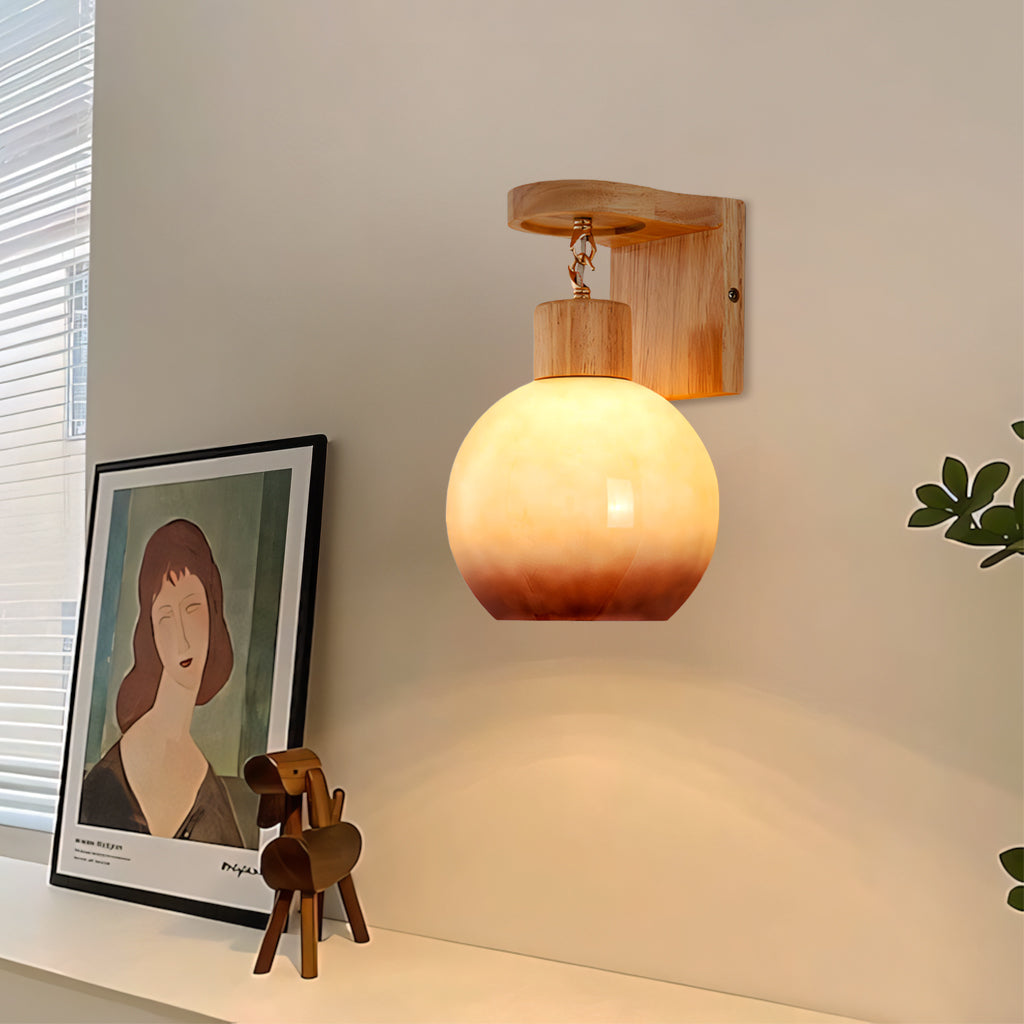 Vera Minimalist Glass Shade Wall Lamp - At Ease Home Life
