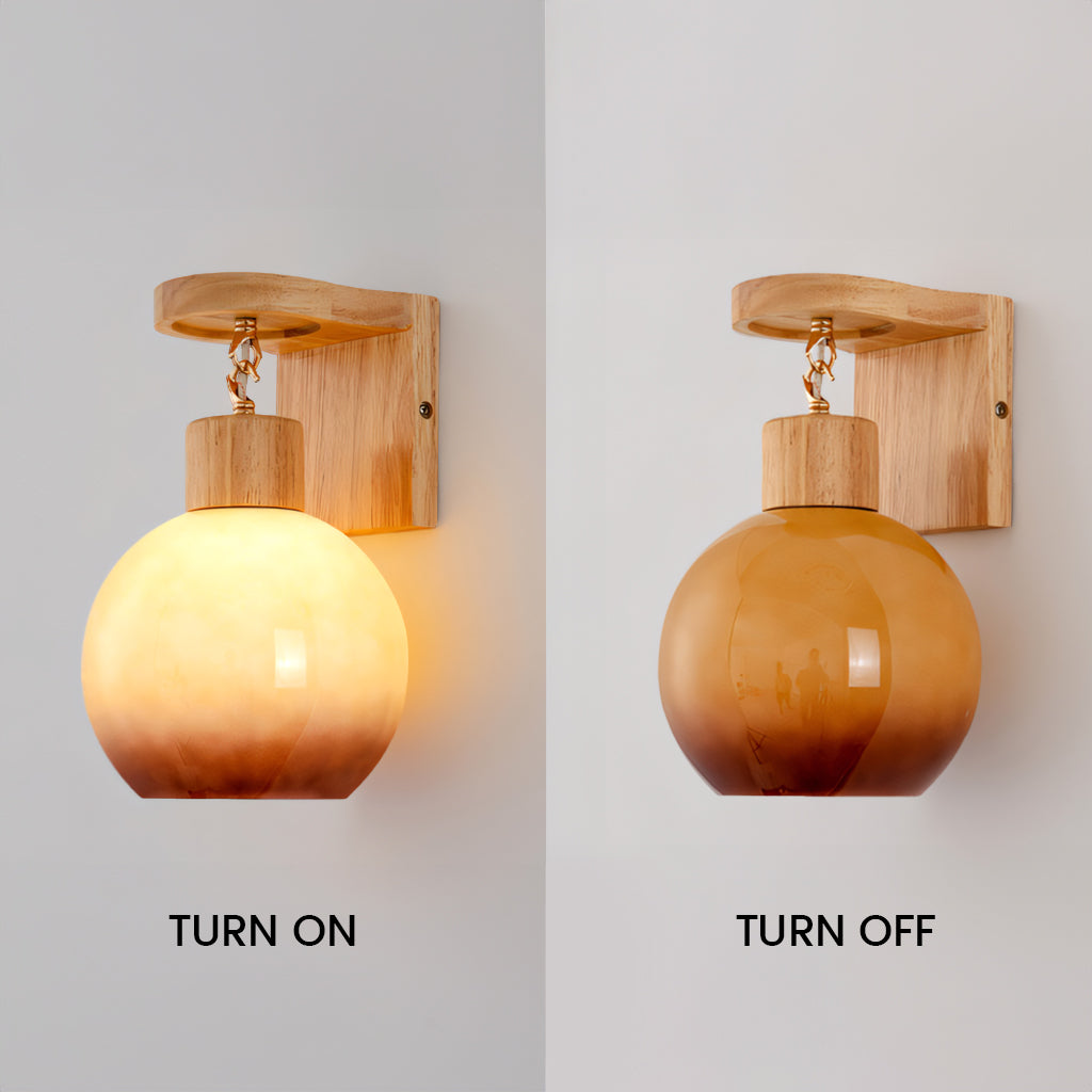 Vera Minimalist Glass Shade Wall Lamp - At Ease Home Life