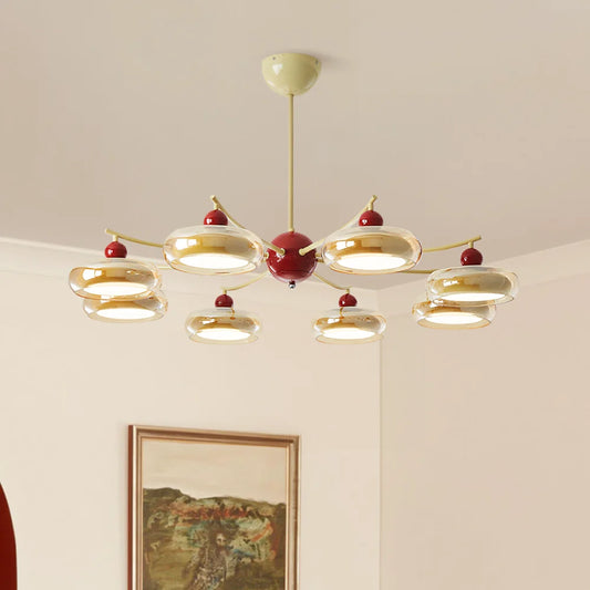 Lorien Cream Yellow 8-Light Chandelier - At Ease Home Life